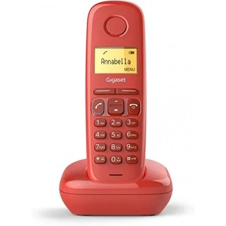 Gigaset A170 Teléfono DECT Inalámbrico Rojo con Agenda de 50 Entradas